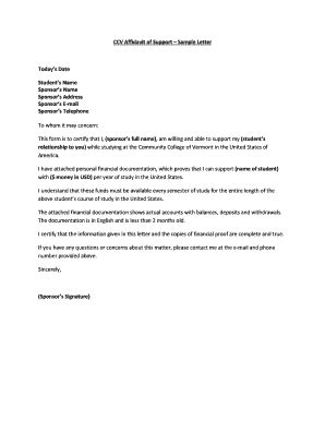 Affidavit Of Support Template Letter Resume Letter My Xxx Hot Girl