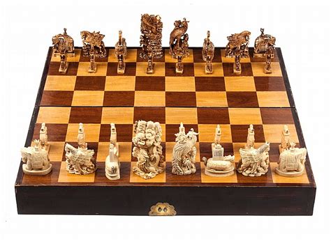Sold Price Chinese Carved Ivory Chess Set Invalid Date Est