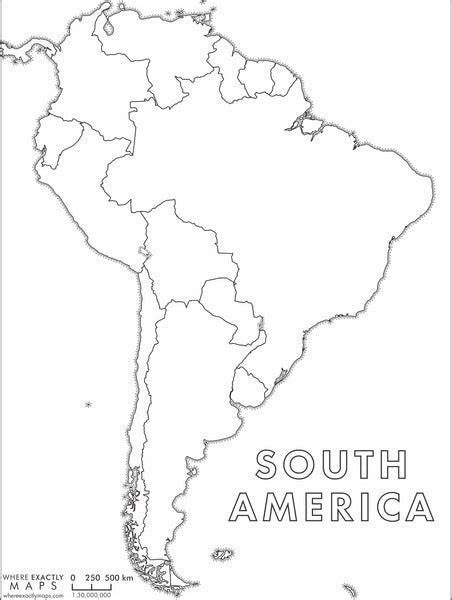 South America Coloring Map Coloring Pages
