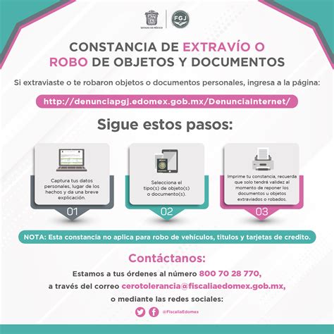 Constancia De Extrav O De Objetos O Documentos Fiscal A General De