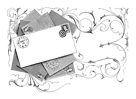 Digital Stamp Design Free Envelop Digital Stamp Vintage Envelop