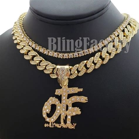 Otf Pendant And 18 Choker Chain Necklace In 2021 Chain Choker Necklace