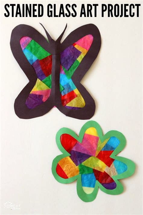 Stained Glass Tissue Paper Crafts Juggling Act Mama
