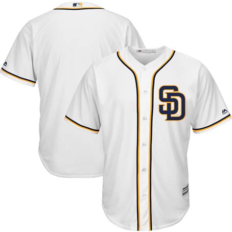 Majestic San Diego Padres Whitenavy Official Cool Base Jersey