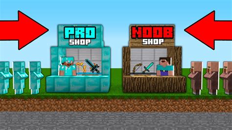 Minecraft Noob SHOP vs Pro SHOP! NOOB and PRO Opened STORE - YouTube
