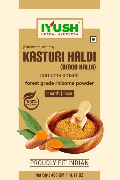 Iyush Herbal Ayurveda Kasturi Haldi Powder For Face Beauty Gm