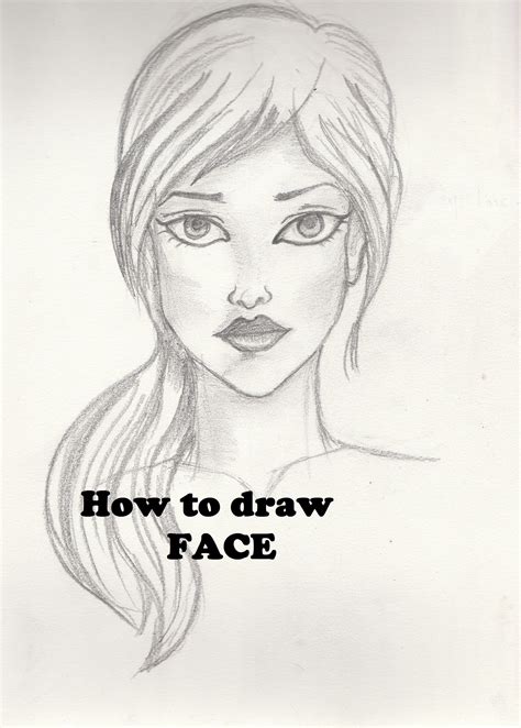 How To Draw Face Tutorial For Beginners Drawing For Beginners Face Drawing Human Face Drawing