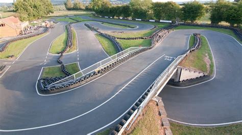 Outdoor Go Kart Racing Track In A Beautiful Sunny Day At Herefordshire