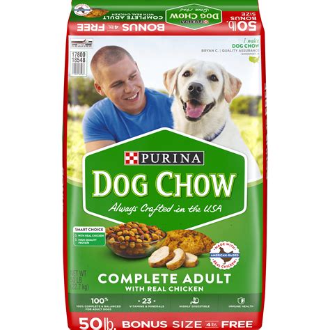 50 lb bag of dog food. Purina Dog Chow Dry Dog Food, Complete Adult With Real ...