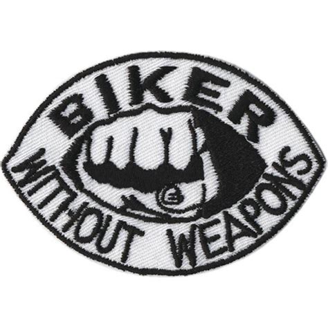 AufnÄher Biker Without Weapons 06009 Gr Ca 8 X 6 Cm Patches