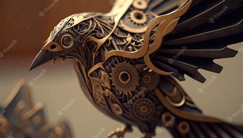 Premium Photo A Mechanical Bird Kinetic