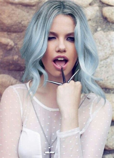 Light Baby Blue Pastel Hair Color Beautiful Hair In 2019 Baby Blue
