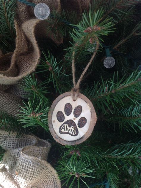 Personalized Pet Paw Christmas Ornament Etsy Christmas Ornaments