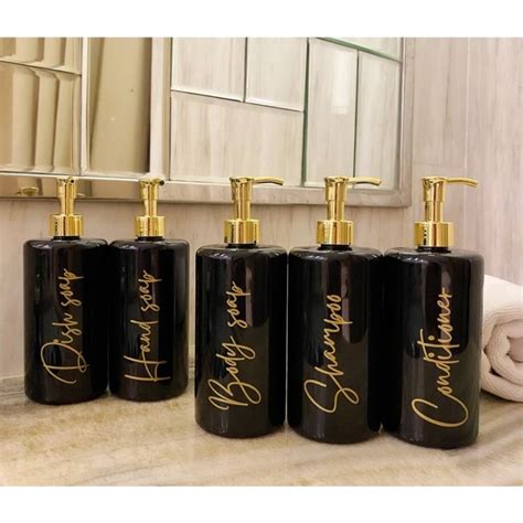 Botol HITAM GLOSSY 500ml Gold Edition LUXURY Aesthetic Bottle