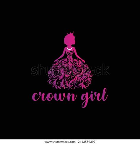 Crown Crown Girl Logo Design Vector Stock Vector Royalty Free