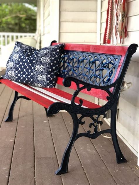 Patriotic Bench Old Benches Decor Patriotic