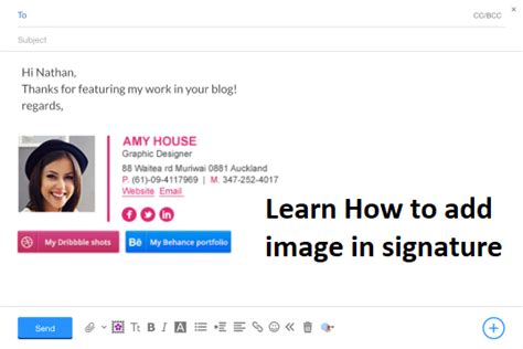 How To Insert An Image In Your Yahoo Email Signature Email How