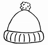 Winter Hat Coloring Season Lovely sketch template