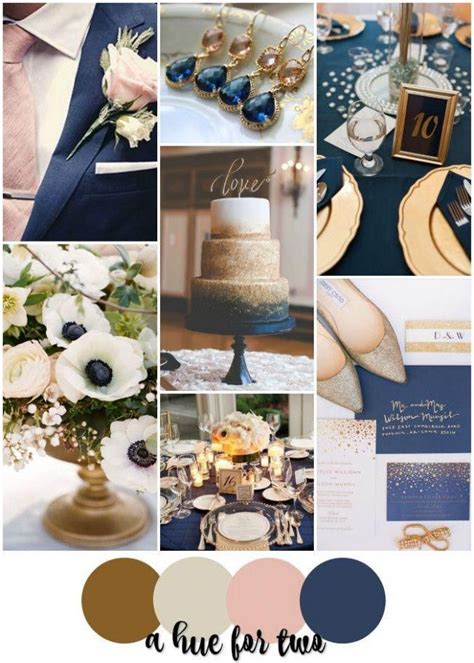 Navy And Rose Gold Wedding Color Schemes Gold Champagne Blush And