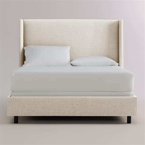 Linen Wingback Bryn Upholstered Bed Upholstered Bed Master Bedroom