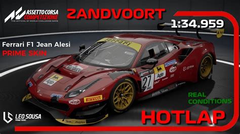 ACC Zandvoort HotLap Setup Ferrari 488 GT3 Evo 1 34 959 YouTube