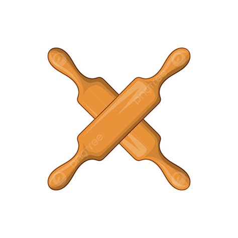 Crossed Wooden Rolling Pins Icon Pin Tool Handle Png And Vector With