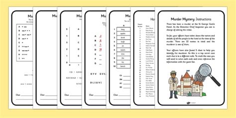 Solve The Mystery Games Printable Games World