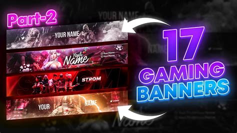 Top 17 Youtube Gaming Banners Pack Psd Templates Youtube