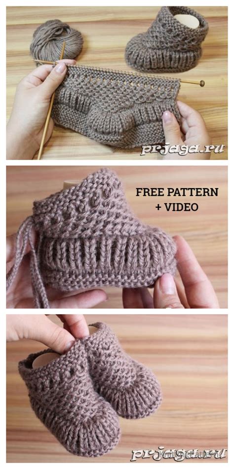 Maybe you would like to learn more about one of these? Knit Warm Baby Booties Free Knitting Pattern + Video ...