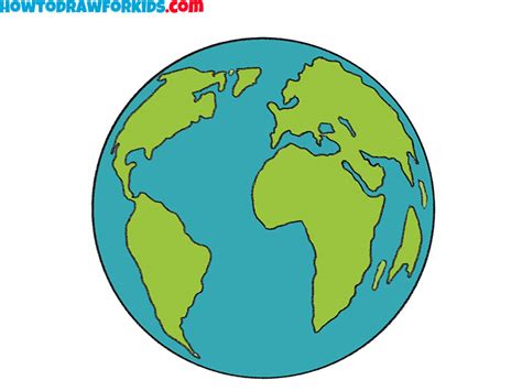 How To Draw Earth Easy Drawing Tutorial For Kids
