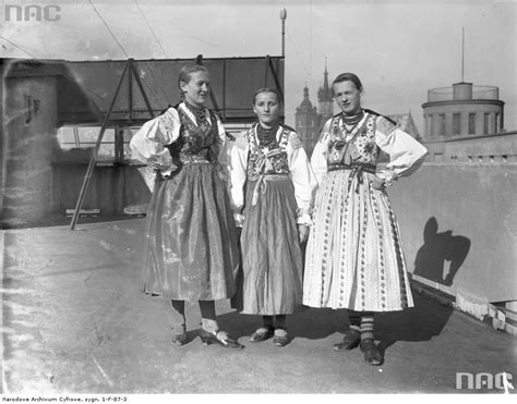 group of women from wilamowice poland 1935 archival image via nac folk costume costumes