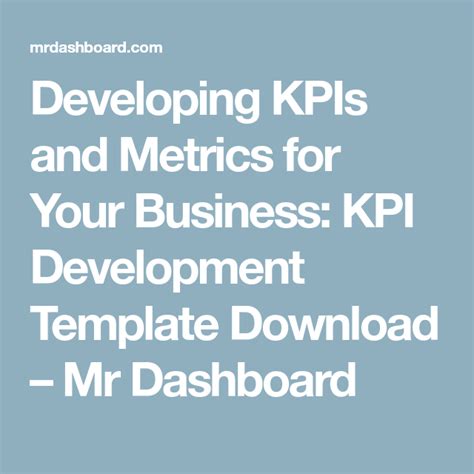 At our headquarters in geisenheim, we also use the kpi dashboard to display the weather. Developing KPIs and Metrics for Your Business: KPI Development Template Download - Mr Dashboard ...