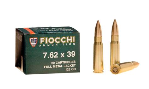 Fiocchi 762 X 39 Mm 124 Grain Full Metal Jacket Brass Box Of 20 Round