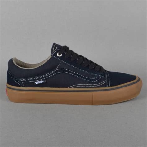 Vans Old Skool Pro Skate Shoes Blue Graphitegum Skate Shoes From