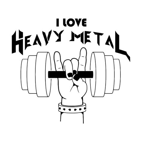 tricou barbat personalizat “i love heavy metal”