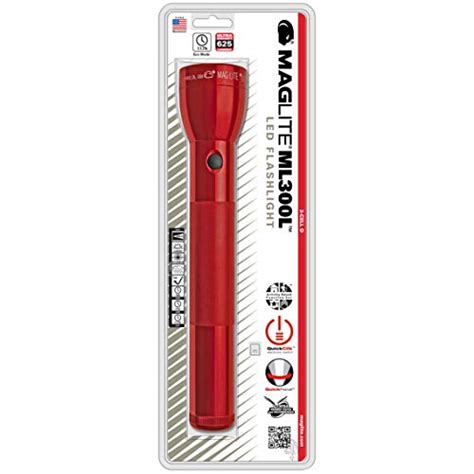 Exclusive Maglite Ml300l Led 3 Cell D Flashlight Red Buluxe
