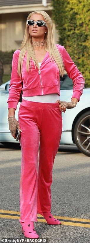 Paris Hilton And Saweetie Sport Juicy Couture Tracksuits In Bentley For