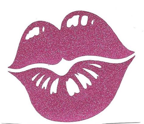 Glitter Sparkle Vinyl Lips Decal Sticker Etsy