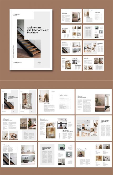 Minimal Architecture And Interior Design Brochure Template For Adobe