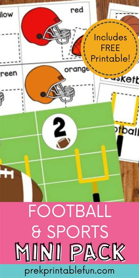 Free Football And Sports Printable Preschool Activity Pack In 2022