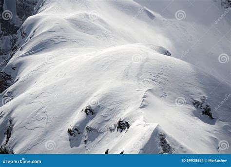 Snowy Mountain Slope Stock Photo Image Of Ridge Snow 59938554