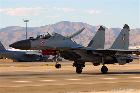 Indian Sukhoi Su 30 Mki Landing At Nellis Afb Fighter Aircraft