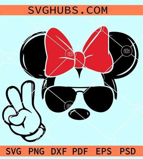 Minnie Mouse Peace Sign Svg Minnie Mouse Svg Peace Sign Svg