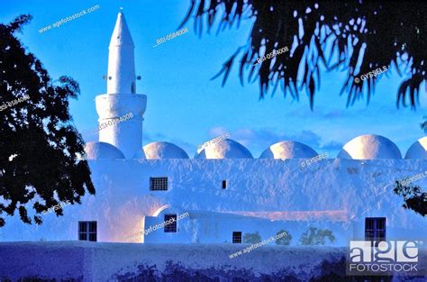 Photo Essay Mosque Of The Town Of Houmt Souk Capital City Of The Island Djerba Tunisia Stock