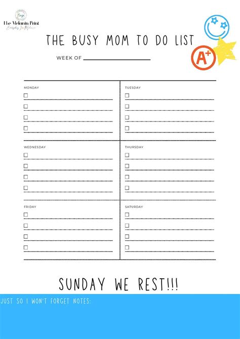 Busy Mom To Do List Planner Printable Mommy Daily Planner Etsy