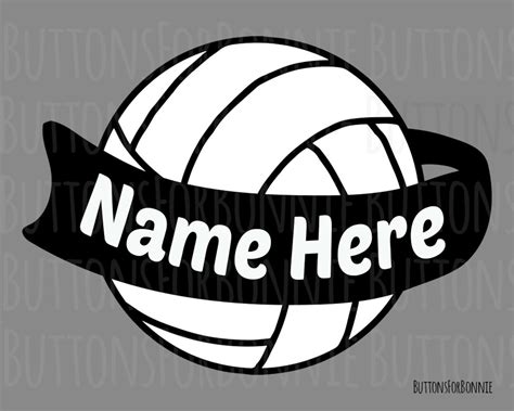 Volleyball Svg Monogram Svg Vector Swoosh Cutting File Etsy