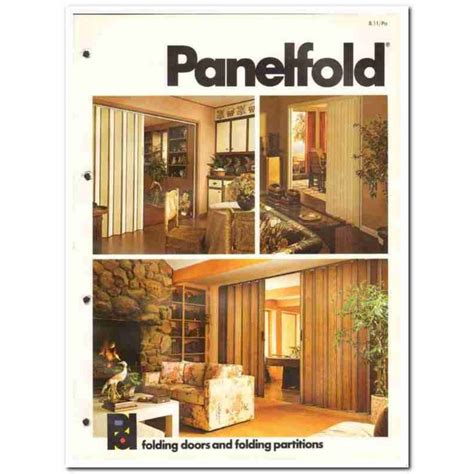 Panelfold Inc 1982 Folding Doors Partitions Wood Vinyl Vintage Catalog