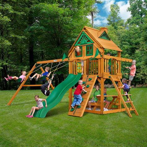 Gorilla Playsets Chateau Treehouse Wooden Swing Set - NJ Swingsets