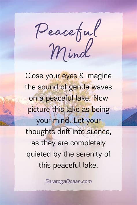 Peaceful Mind Peace Of Mind Quotes Finding Peace Mindfulness
