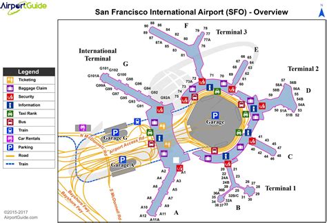 Sfo Arrivals Map Sfo International Arrivals Map California Usa